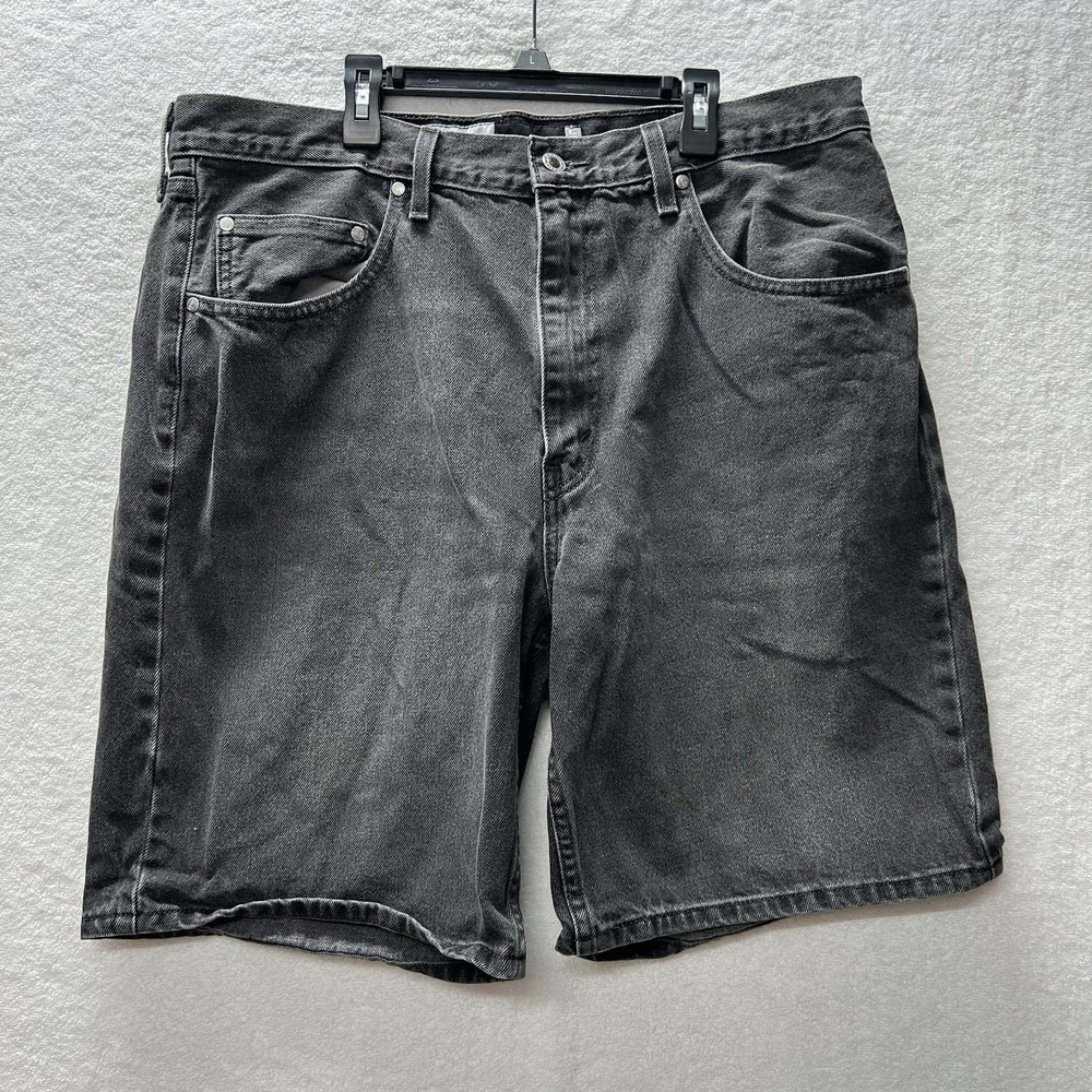 Levis Mens Size 36X9 Gray Silvertab Denim Jean Shorts (J9)